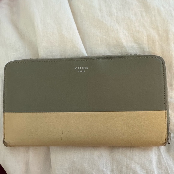 Celine Two-Toned Continental Zip Around Wallet - Picture 1 of 10